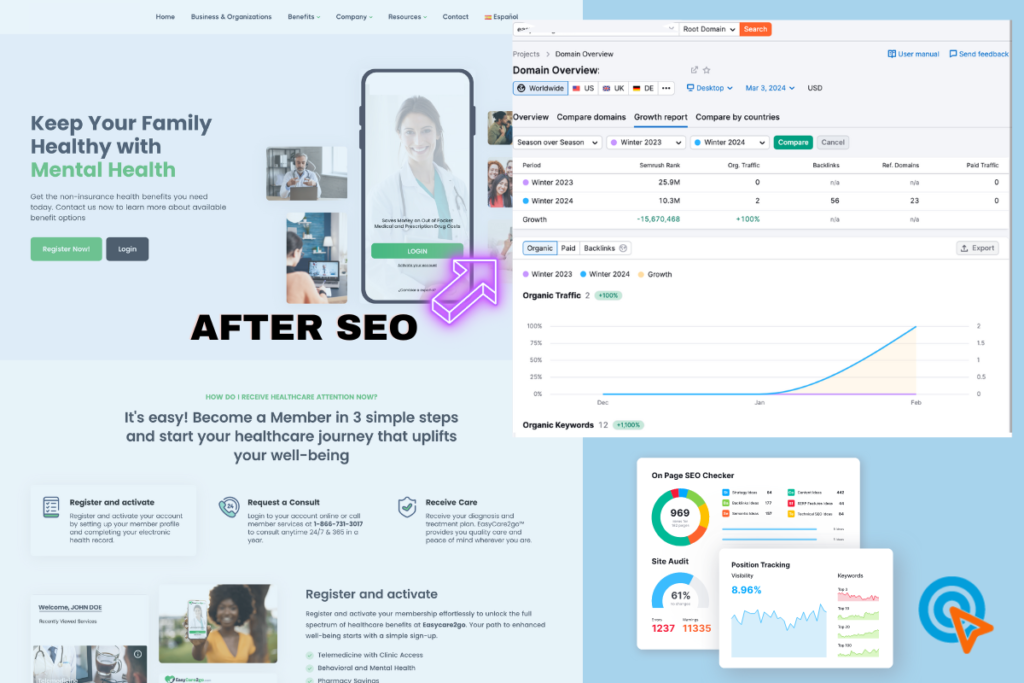 easycare2go com growth report domain after seo